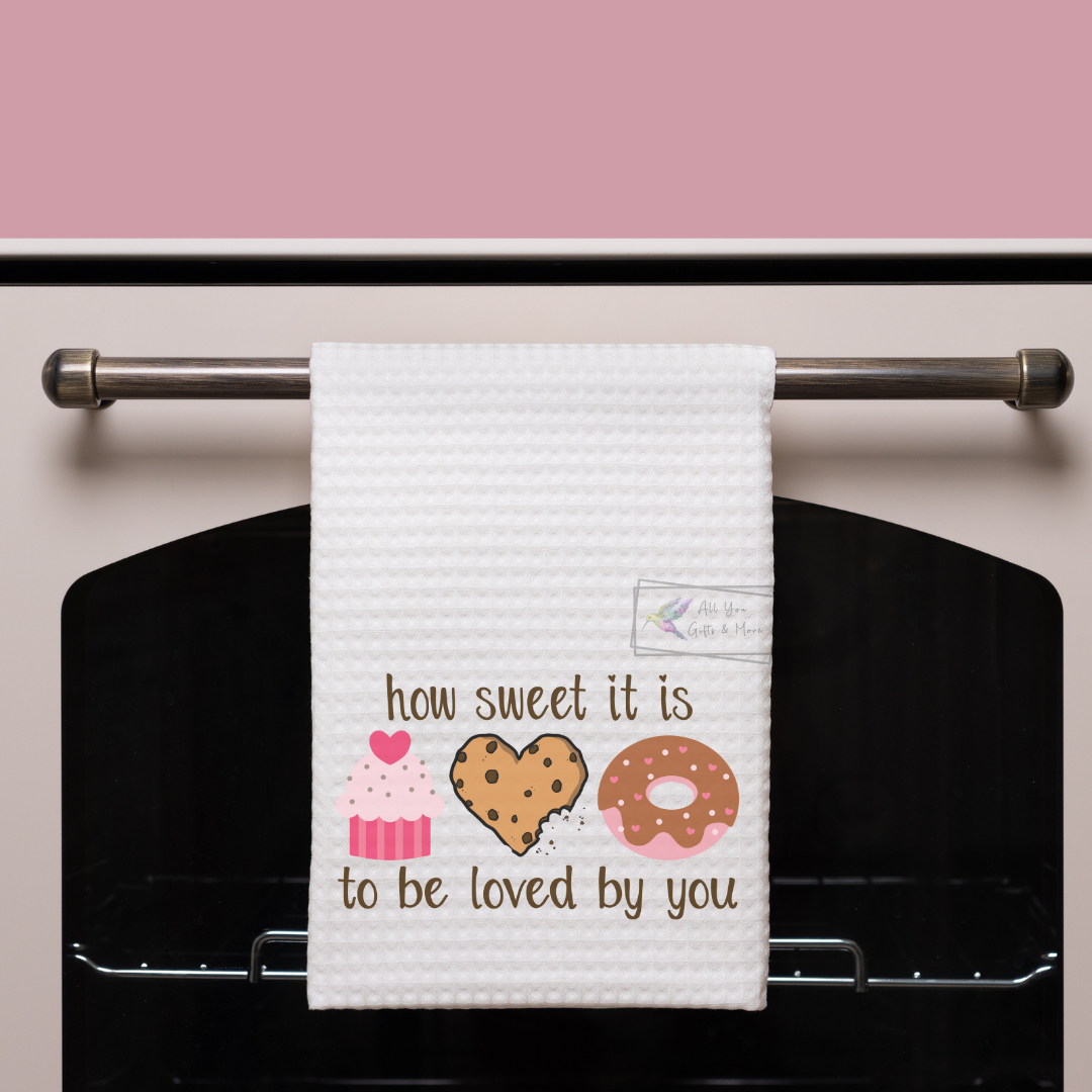 How Sweet It Is Waffle Weave Kitchen Towel