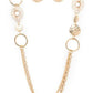 Grounded Glamour Gold Lanyard Necklace & Earring Set