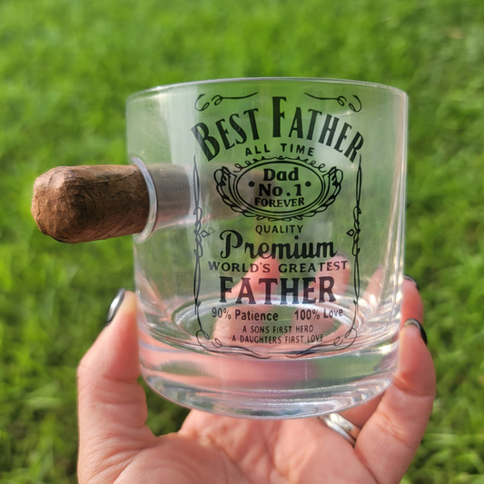 Best Father Cigar Glass