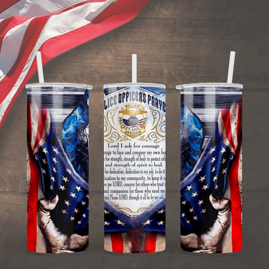 A Police Officers Prayer Tumbler